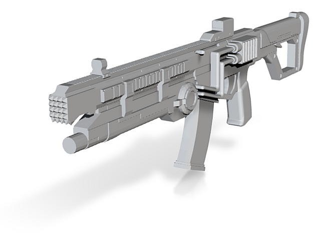 1:6 Miniature SOWSAR-17 Type G Assault Rifle in Tan Fine Detail Plastic