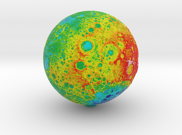 Topographic Moon (120mm) (S) in Natural Full Color Sandstone