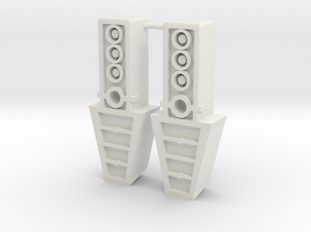 TF WFC Siege - Shockwave Feet Extensions in White Natural Versatile Plastic