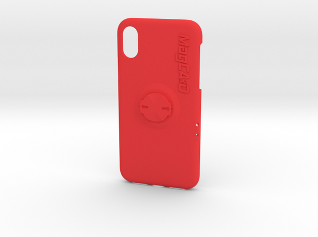 iPhone X Garmin Mount Case - Centre in Red Processed Versatile Plastic