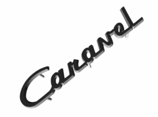 1965 Airstream Caravel Emblem in White Natural Versatile Plastic
