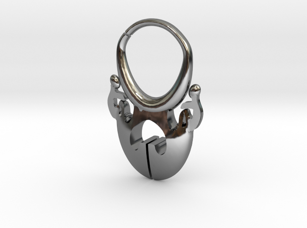 linglingo bulul ring in Fine Detail Polished Silver: Small