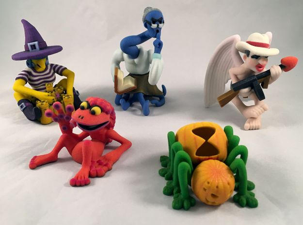 2 Inch Monsters: Batch 16 in Natural Full Color Sandstone