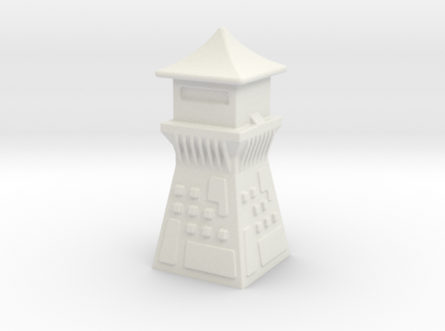 China Style Guard Tower 6mm Game Scale in White Natural Versatile Plastic