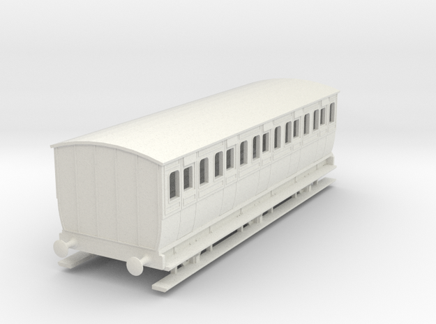 0-87-mgwr-6w-3rd-class-coach in White Natural Versatile Plastic