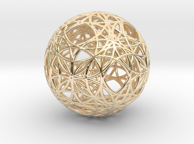 Mind 6D evo sphere in 14k Gold Plated Brass