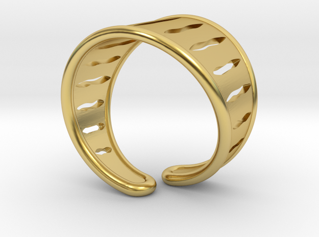 Ring "Carvings" in Polished Brass
