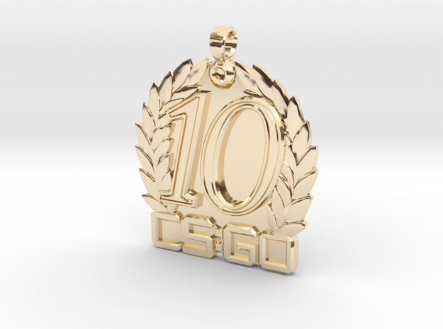 CS:GO - Ten Year Veteran Medallion in 14K Yellow Gold