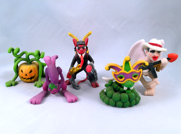 2 Inch Monsters: Holiday Monsters 01 in Natural Full Color Sandstone