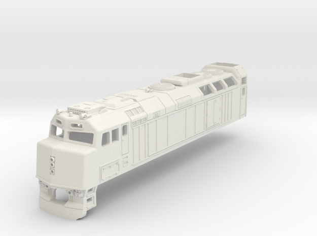  F40 Via Rail Locomotive  in White Natural Versatile Plastic