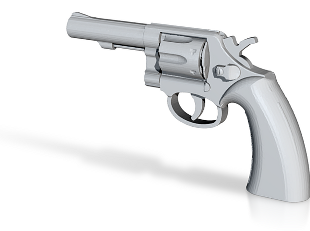 1:3 Miniature Smith & Wesson Model 10 gun in Tan Fine Detail Plastic