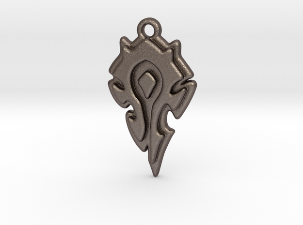 World Of Warcraft Horde Pendant all materials in Polished Bronzed-Silver Steel