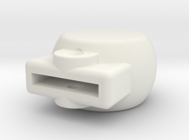 08.01.03.02.01 Airscrew Control Knob in White Natural Versatile Plastic