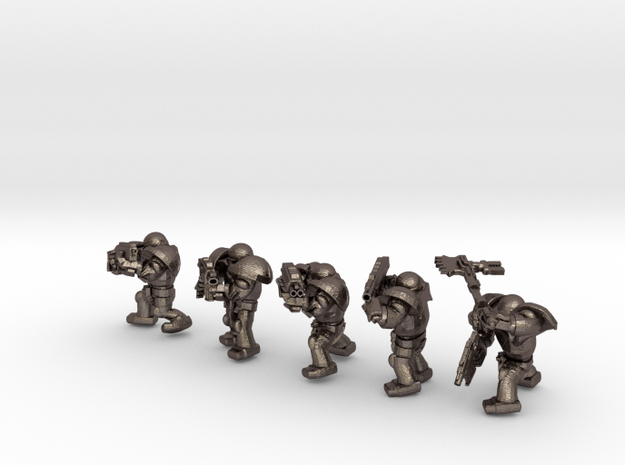 SPACEMARINER SQUAD in Polished Bronzed-Silver Steel