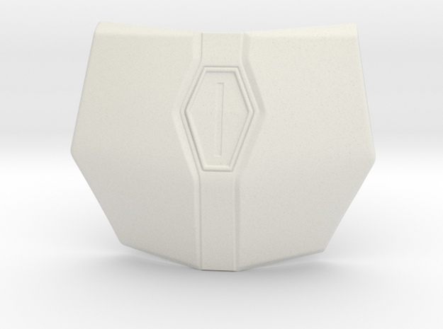 The Mandalorian Upper Chest Armor  in White Natural Versatile Plastic