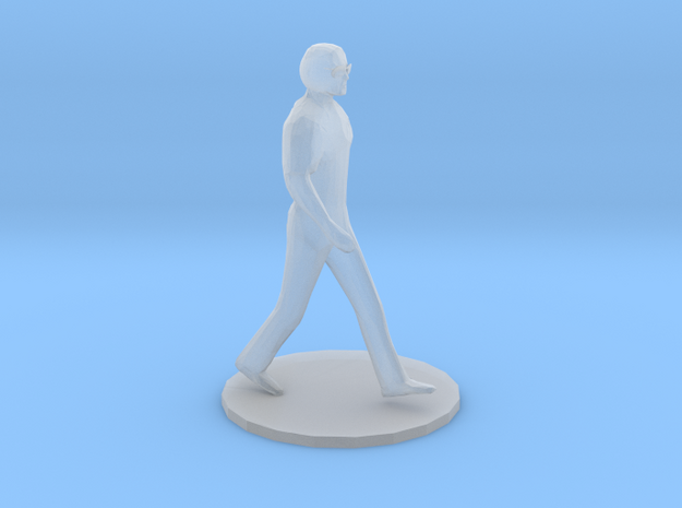 S Scale Man Walking in Tan Fine Detail Plastic