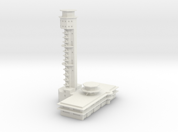 Pearl Harbor Ford Island Tower in White Natural Versatile Plastic: 1:500