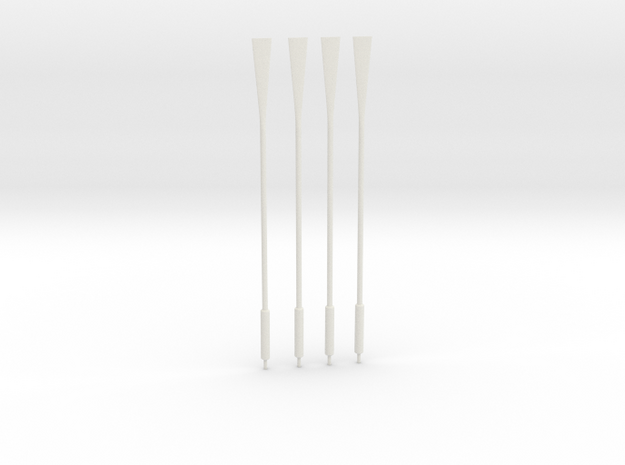 1/32 RN WWII Oars SET x4 in White Natural Versatile Plastic