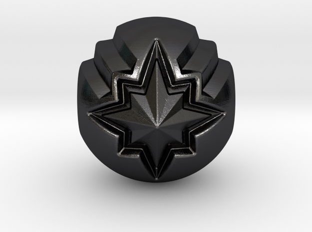 Captain Marvel Pandora Charm in Polished and Bronzed Black Steel