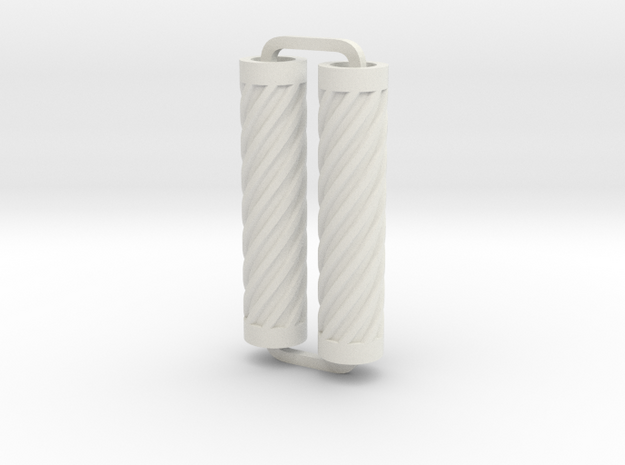 Slimline Pro spiral 02 lathe in White Natural Versatile Plastic