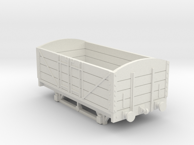 L&BR Open Wagon w/ Buffers OO Scale in White Natural Versatile Plastic