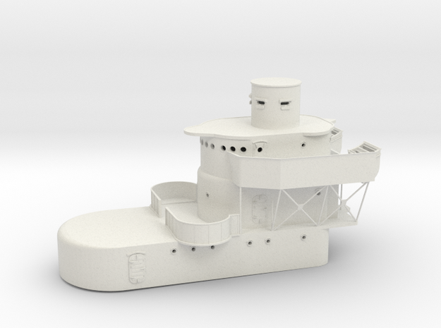 1/48 Superstructure for USS Sims Destroyer in White Natural Versatile Plastic