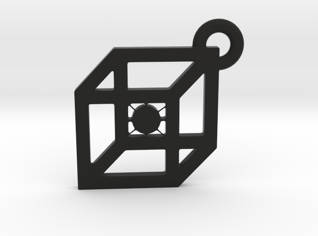 Print That Thing (Logo) - Keychain in Black Natural Versatile Plastic