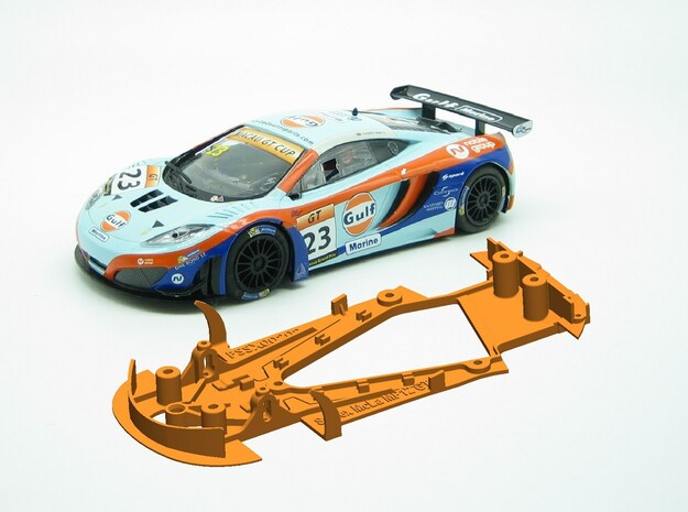PSSX00202 Chassis for Scalextric McLren MP4-12c in White Natural Versatile Plastic