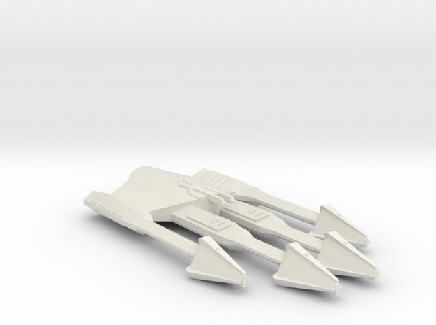 3788 Scale Ymatrian Battleaxe Battlecruiser MGL in White Natural Versatile Plastic