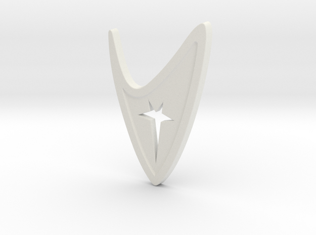 Star Trek Command Insignia Badge in White Natural Versatile Plastic