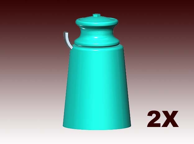 Pedestal roller - 1:50 - 2X in White Natural Versatile Plastic