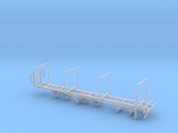 Timber Trailer With Wheels Separate 1-87 HO Scale in Tan Fine Detail Plastic