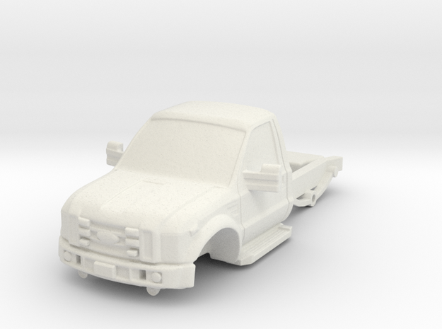 1/87 F450 Short Chassis in White Natural Versatile Plastic
