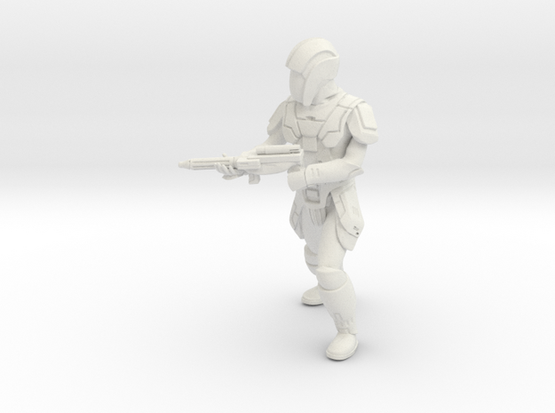 Sith Trooper with Carbine 3 in White Natural Versatile Plastic