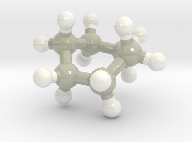 Cyclohexane Boat Conformation (Large) in Glossy Full Color Sandstone
