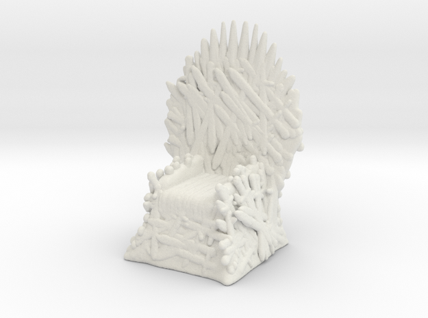 Game Of Thrones Iron Throne 1/60 miniature games in White Natural Versatile Plastic