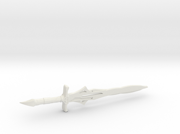 Psycho Knight Sword in White Natural Versatile Plastic