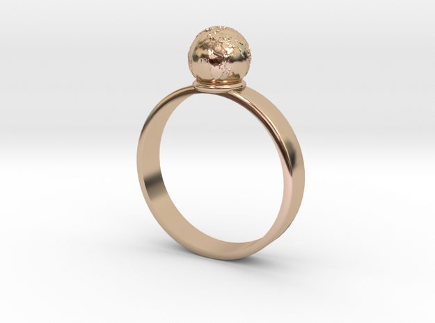 The Earth is not Flat in 14k Rose Gold Plated Brass