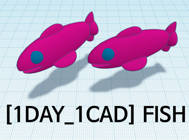 [1DAY_1CAD] FISH in Purple Processed Versatile Plastic