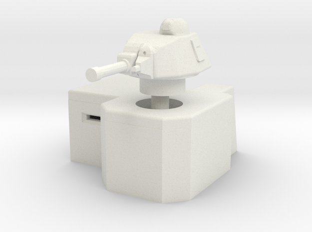 Bunker with Somua S35 turret 1/87 in White Natural Versatile Plastic