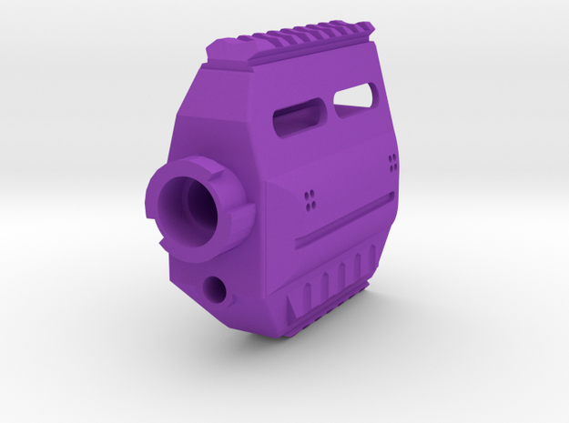 Fusion 360 Modulus Front End for Nerf Stryfe in Purple Processed Versatile Plastic