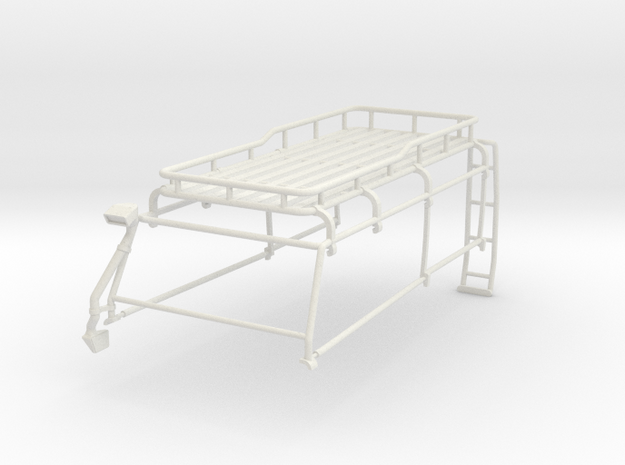Orlandoo D110 roof rack w/ rear ladder for widebod in White Natural Versatile Plastic