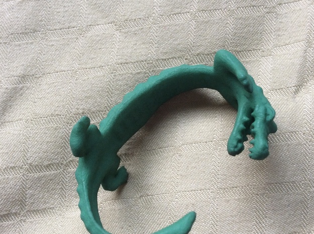 Crocodile Bracelet (toddler size)  in Green Processed Versatile Plastic