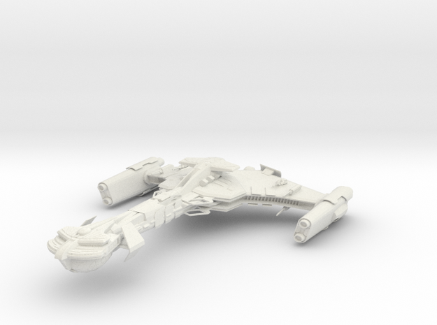 Klingon NasTar Class BattleCuiser in White Natural Versatile Plastic