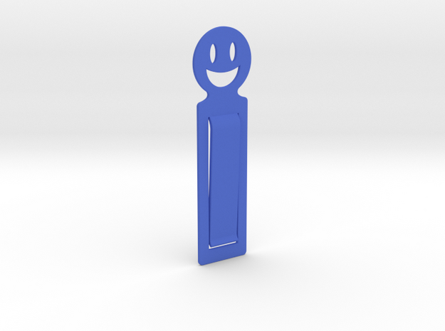 Bookmark mini in Blue Processed Versatile Plastic