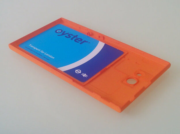 The Other Side Contactless Card Experimental in Orange Processed Versatile Plastic