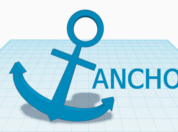 [1DAY_1CAD] ANCHOR in Blue Processed Versatile Plastic