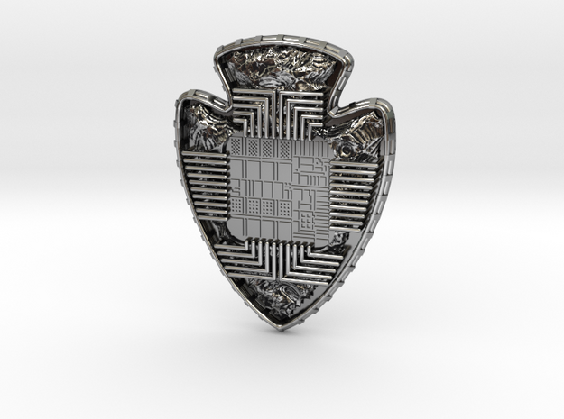 Silicon Innovations Of The Ages Pendant in Antique Silver
