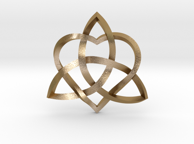 Infinity Love Pendant | Twisted 1" in Polished Gold Steel