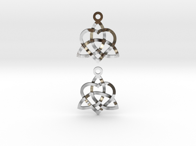 Infinity Love Earrings in Polished Silver
